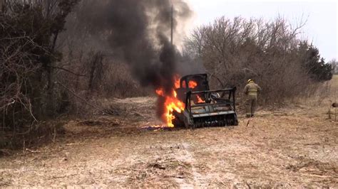 skid steer fire e|burned skid steer engine.